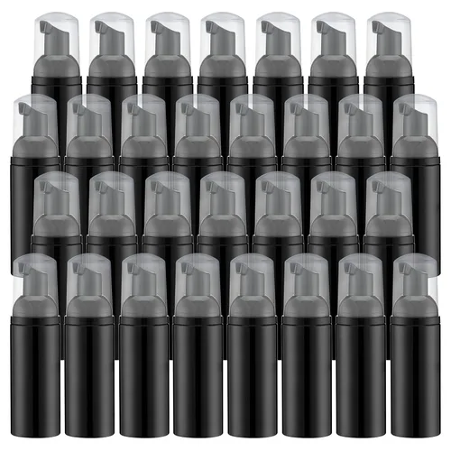 Vista 13 de Botellas de espuma, dispensadores de bomba de espuma de 2 onzas, botella vacía de jabón de viaje para limpiador de pestañas, champú