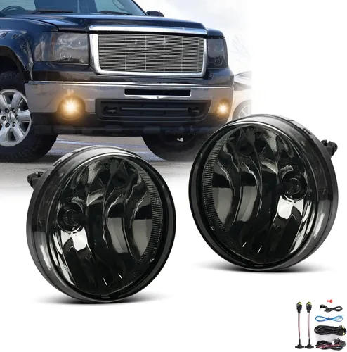Vista 9 de Kit de lámpara antiniebla para 2007 2008 2009 2010 2011 2012 2013 GMC Sierra 1500, lámpara antiniebla de repuesto para 2007-2014 Sierra 2500 3500 HD