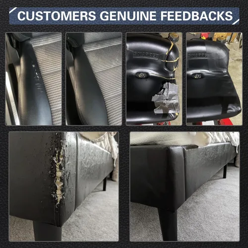 Vista 5 de Kit de reparación de cuero para muebles de 4 x 63 pulgadas, parche de reparación de cinta de cuero autoadhesivo para sofá, kit de parches