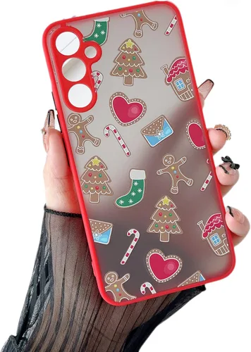 ZTOFERA Funda de Navidad para Samsung Galaxy A14 5G, bonito diseño de Feliz Navidad, regalo de silicona translúcida de policarbonato duro + TPU