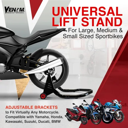Vista 6 de Soporte trasero para motocicleta, soporte universal para rueda trasera de motocicleta, soporte de neumático de motocicleta compatible con Yamaha