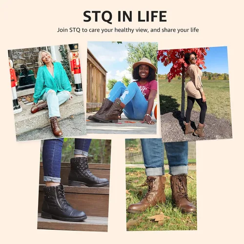 Vista 9 de STQ - Botas de combate para mujer