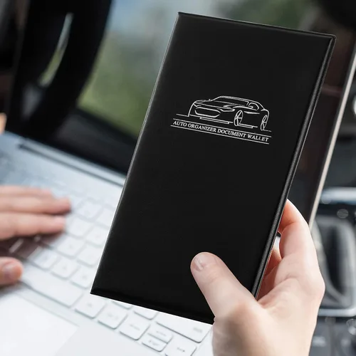 Vista 4 de BBTO 4 piezas de seguro de coche y tarjeta de registro, cartera de documentos esenciales para automóvil, remolque, camión