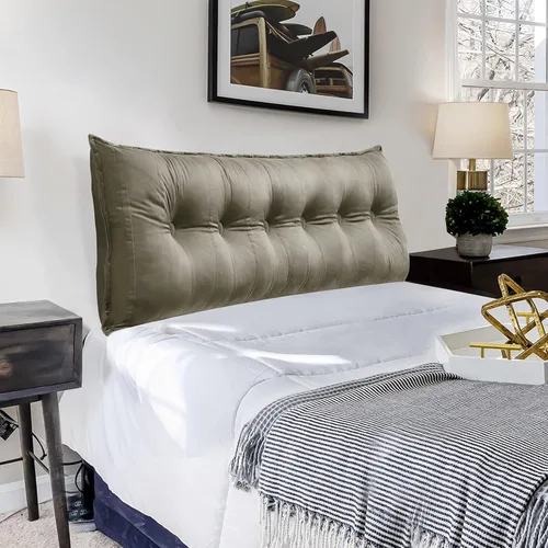 Almohada grande para cabecero, almohadas de sofá cama, almohada de lectura, almohada de cabecera de cama, almohada de apoyo de posicionamiento con