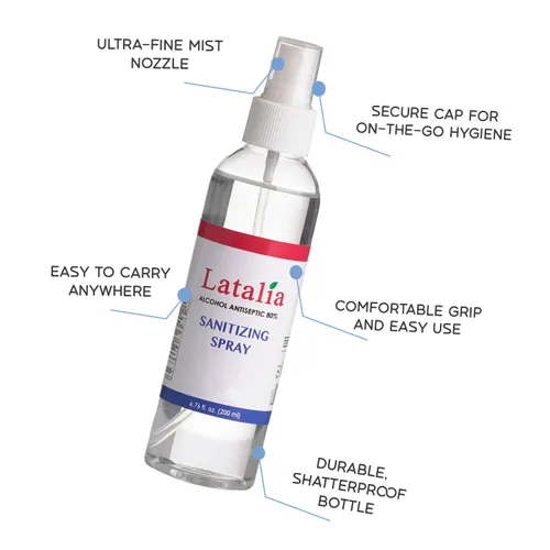 Vista 3 de Latalia Paquete de 12 repuestos de desinfectante de manos sin perfume, 6.67 onzas líquidas con 80% de alcohol a granel, desinfectante de manos
