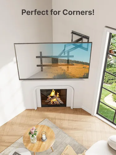 Vista 7 de monTEK Soporte de pared para TV de brazo largo para la mayoría de televisores de 43-80 pulgadas, extensión de brazo de 42 pulgadas, soporte de pared