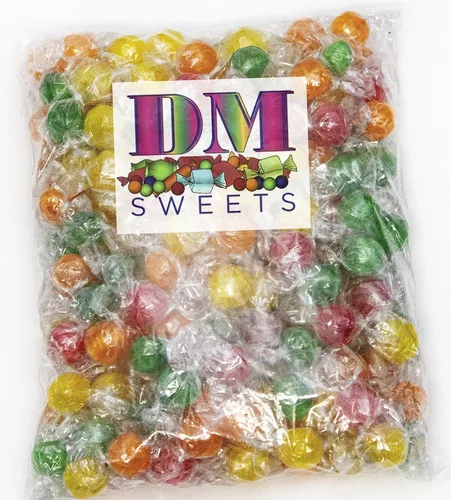 Vista 2 de Surtido de caramelos de bolas agrias – Bolsa a granel de 3 libras de dulces duros envueltos individualmente de naranja, limón, fresa, cereza, verde