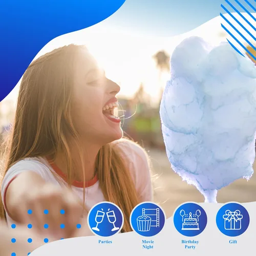 Vista 3 de Concesión Essentials - CE Azúcar para hilo de azúcar - Paquete de 2 unidades de azúcar para hilo de azúcar sabor vainilla rosada y frambuesa azul