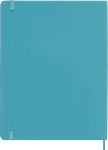 Vista 3 de Moleskine Cuaderno Clásico, Tapa Blanda, XL (7.5" x 9.5") Rayado/Con Líneas, Azul Arrecife, 192 Páginas