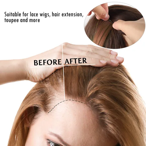 Vista 5 de Blulu 360 Piezas de Cintas Adhesivas para Extensiones de Cabello Blancas, Cintas de Doble Cara Fuertes en Reemplazo de Extensiones, Cinta Adhesiva