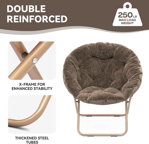 Vista 7 de Magshion Silla de Platillo para Adultos, Cómoda Silla de Descanso para Sala de Estar para Rincón del Dormitorio, Dormitorio Universitario