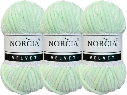 Vista 69 de Hilo de Terciopelo Suave Chenille para Ganchillo Super Voluminoso (100g-3.50oz) (68m-74.3 yds) Hilo para Manta de Bebé para Tejer Amigurumi Hilo