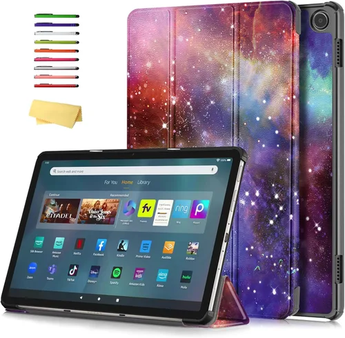 Vista 38 de Funda tipo folio para Yaxa Kindle Fire HD 8 y Fire HD 8 Plus (se adapta tanto a 12ª/10ª generación, 2022/2020) con soporte inteligente de piel