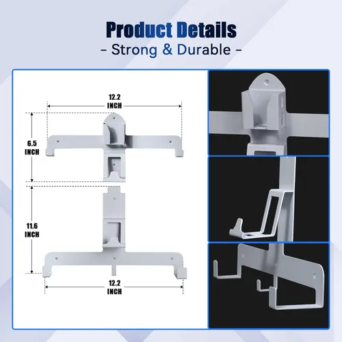 Vista 5 de Sehawei Soporte de pared para PS VR2, PS VR2, soporte de montaje en pared todo en 1, soporte de almacenamiento de acero resistente, para almacenar