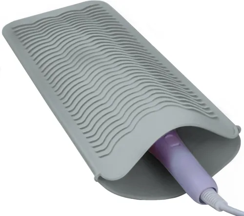 Vista 10 de 1 Paquete de Funda de Silicona Resistente al Calor para Alisador de Cabello, Rizador, Plancha Plana y Herramientas Calientes para el Cabello Negro