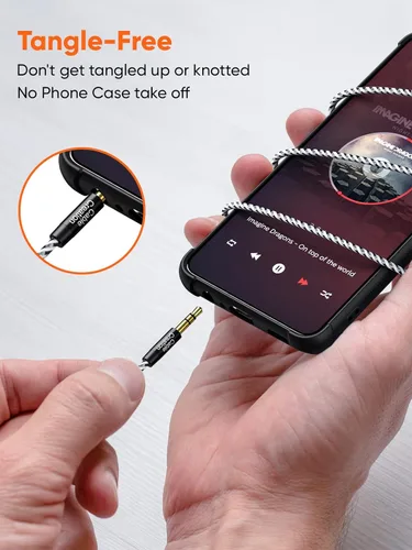 Vista 6 de Cable de extensión de audio de 3.5 mm, CableCreation Cable de audio estéreo de 3.5 mm macho a hembra con conector chapado en oro, 1.5 pies