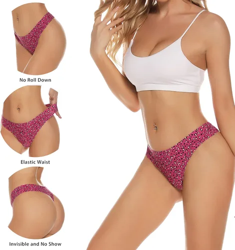 Vista 3 de Tangas sin costuras para mujer, transpirables, elásticas, tangas invisibles, paquete de 6, S-XL