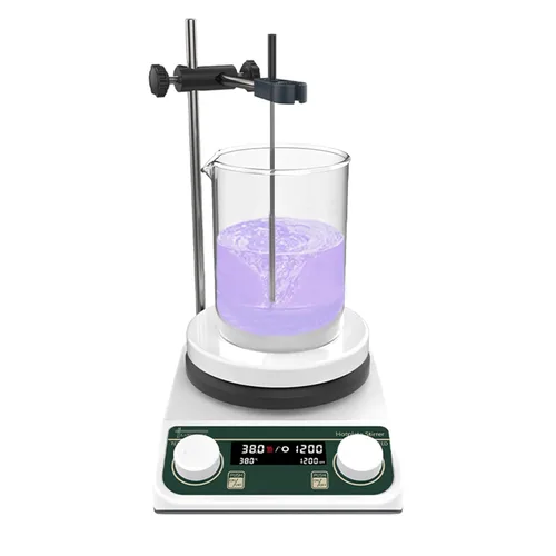 Vista 8 de Lab - Agitador magnético de 500.0 °F/500 ℉, placa caliente, mezclador magnético de 3 L, control de perilla de placa calefactora de 50 a 1500 rpm