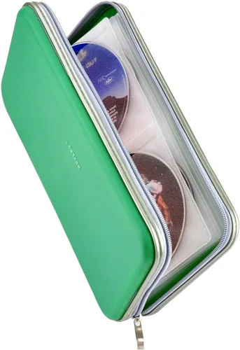 Vista 15 de Capacidad de 72 CD, DVD, Blu-ray, soporte de almacenamiento, organizador de almacenamiento (morado)