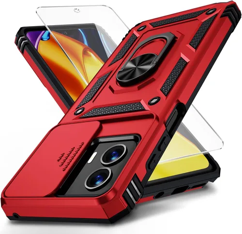Vista 35 de Funda para Moto G Stylus 5G (2021), cubierta para lente de cámara, protector de pantalla HD, protección contra caídas de grado militar de 10 pies