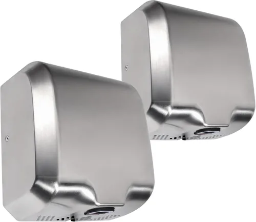 Goetland Secador de manos comercial de acero inoxidable 1800w automático de alta velocidad resistente con pulido mate, paquete de 2