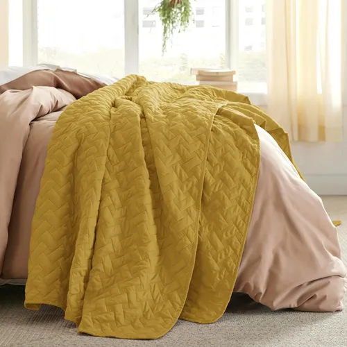 Vista 111 de Bedsure Colchas de tamaño Queen – Colchas ligeras tamaño Queen con patrón de tejido de canasta, ropa de cama suave, edredón de rosa polvorienta
