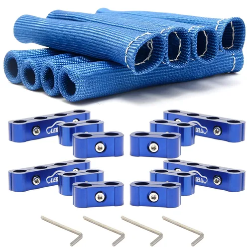 Vista 10 de LEDAUT 12 piezas separador divisor de cables de bujía del motor para 8 mm, 9 mm, 10 mm (negro)