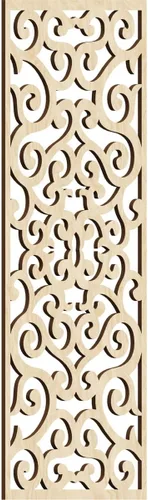 Vista 108 de 9 3/8 pulgadas de ancho x 24 3/8 pulgadas de alto x 1/4 pulgadas de alto, paneles de pared de madera con calado, cereza