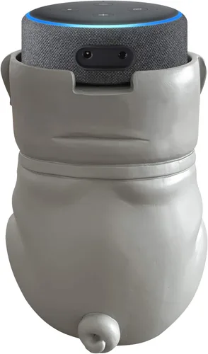 Vista 4 de Dekodots - Soporte de mesa inteligente con altavoz (perro) – Soporte decorativo para Yaxa Echo Dot o Google Home Mini – Diseño portátil, sin