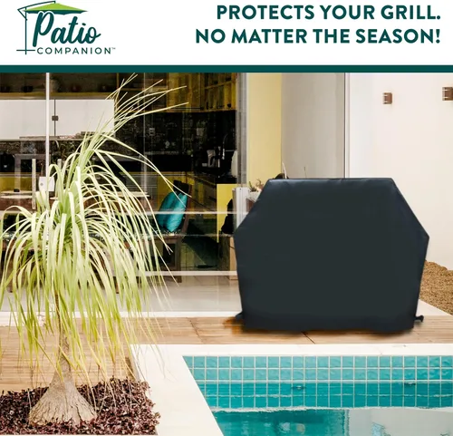 Vista 7 de Patio Companion Essential - Funda para parrilla de gas de 68 pulgadas, resistente a la intemperie, cubierta de parrilla de gas para Weber, Broil