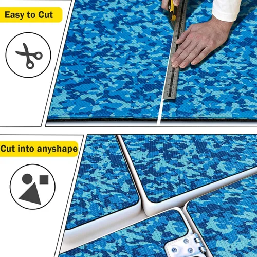 Vista 4 de Suelo marino de espuma EVA para lancha, suelo marino de camuflaje para lancha, hoja de cubierta de espuma de 94 x 453523, autoadhesivo, impermeable