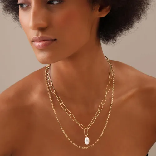 Vista 3 de LeCalla Italian Sterling Silver Layered Necklace Handmade Multi Row Layering Choker Necklaces for Women