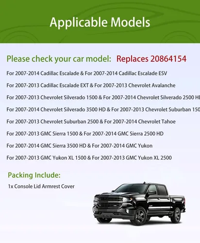 Vista 7 de UMISHI Tapa de consola central de repuesto compatible con Chevy, GMC, Cadillac - 2007-2013 - Silverado 1500, Avalanche, Tahoe, Suburban, Sierra Beige