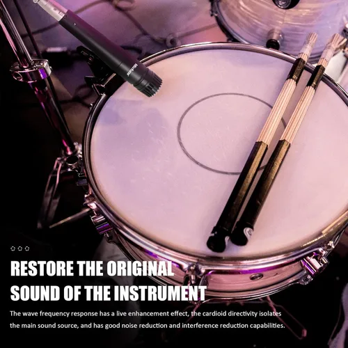 Vista 6 de M57 Vocal Dinámico Estilo Clásico Micrófono Audio Instrumento Clásico Profesional Dinámico Cardioide Unidireccional con Cable, para Instrumentos