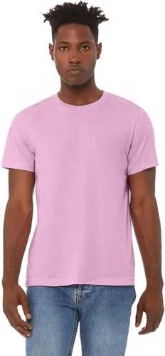 Bella + Canvas - Camiseta de manga corta unisex con cuello redondo, 3413c, L, Lila