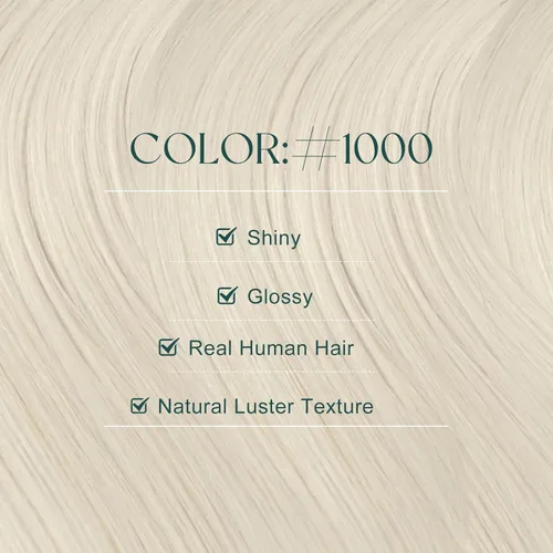 Vista 3 de Easyouth - Extensiones de cabello humano con cinta adhesiva, extensiones de cabello rubio blanco Remy, extensiones de cabello humano con cinta