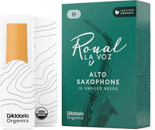 Vista 10 de D'Addario La Voz Cañas de saxo Alto - Cañas de saxofón alto - RJC10MD - Corte sin limar - Mediano - Paquete de 10