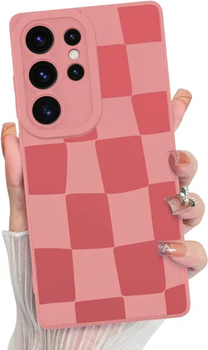 Vista 54 de KANGHAR Funda compatible con Samsung Galaxy S21, bonito patrón de silicona a cuadros, protección de cámara, funda suave y delgada para niñas