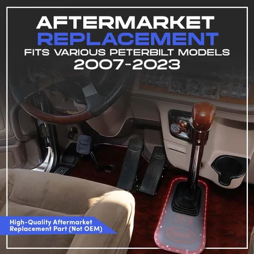 Vista 5 de Florida's Finest Custom Peterbilt 389 - Placa de cambio de cambios de plástico cromado Placa de repuesto de ajuste exacto Incluye control remoto