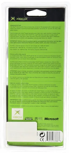 Vista 3 de Microsoft Xbox AV Pack Advanced - Game console link cable - S-Video composite video audio - 4 pin mini-DIN, RCA, TOSLINK (F) - Xbox AV connector