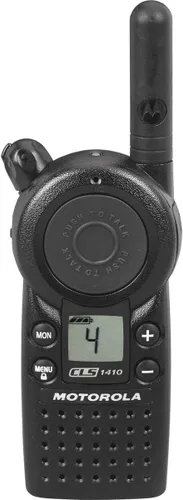 Vista 9 de Motorola Radio de dos vías 5 millas profesional 4 canales UHF , Negro