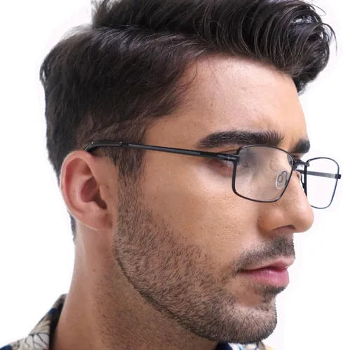 Vista 2 de 4 Pack Reading Glasses for Men, Computer Readers with Spring Hinge, Anti UV Ray/Eye Strain/Glare
