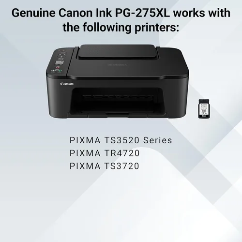 Vista 5 de Canon PG-275 XL - Cartucho de tinta negra original, compatible con TS3520/3522, TR4720/4722, TS3720/3722