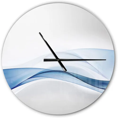 Vista 9 de DesignQ Reloj de pared moderno de cristal futurista para el hogar, dormitorio, baño, oficina, sala de estar