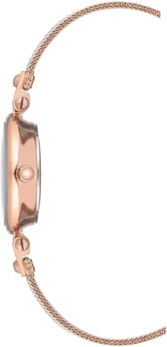 Vista 2 de Anne Klein Reloj de pulsera de malla con detalles de diamantes para mujer