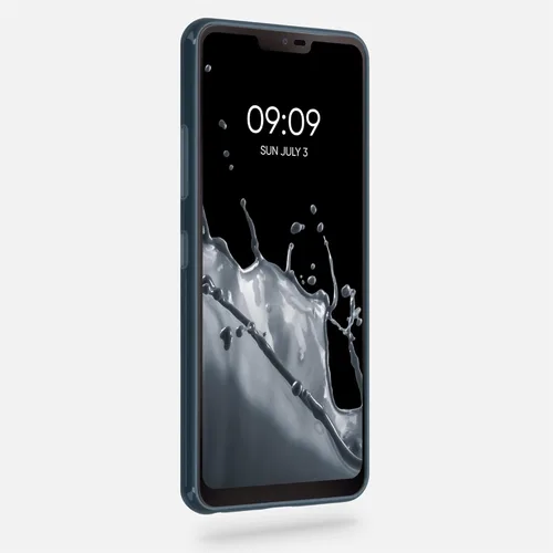 Vista 2 de kwmobile Funda compatible con LG G7 ThinQ/Fit/One - Funda protectora de silicona TPU suave y delgada - Pizarra oscura
