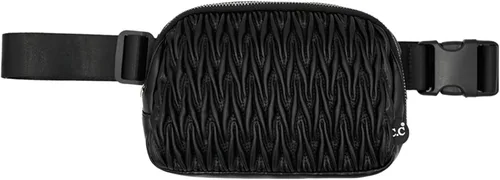 Vista 15 de C.C Riñonera de Cintura para Mujer – Riñonera Acolchada Cruzada de Cintura con Correa Ajustable, Idea de Regalo de Moda, Gris camuflaje