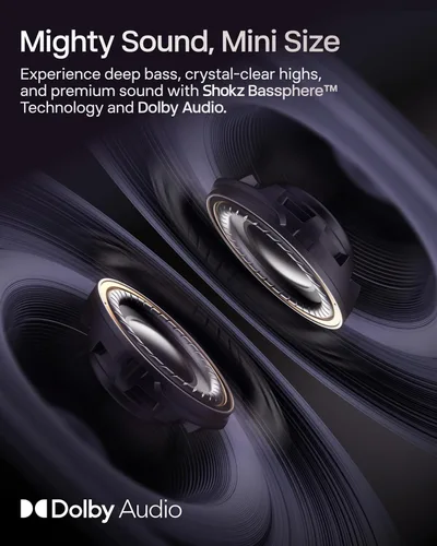 Vista 5 de SHOKZ OpenDots ONE - Auriculares de oído abierto, auriculares clip-on - Auriculares inalámbricos Bluetooth con micrófono - Seguros, ligeros, cómodos