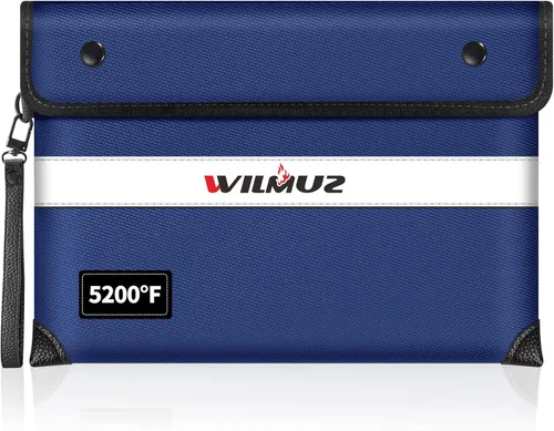 Vista 9 de Bolsa de documentos ignífuga, bolsa de dinero aislada a prueba de fuego de 5200℉ para efectivo, bolsa impermeable para documentos con cremallera
