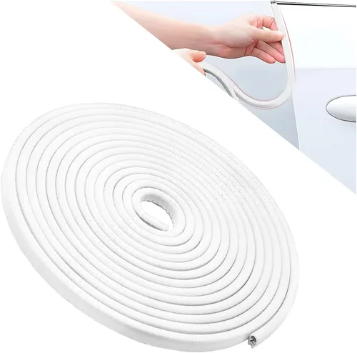 Vista 11 de Sello de goma en forma de U, borde de automóvil, protector de puerta automotriz, no requiere pegamento, universal para la mayoría de los Negro